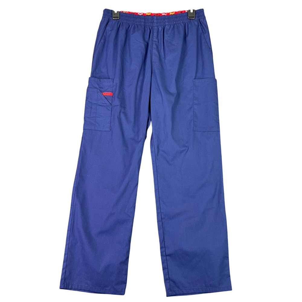 Cherokee Workwear Traditional Scrub Pants Navy Drawstring Cargo Womens MP Petite
